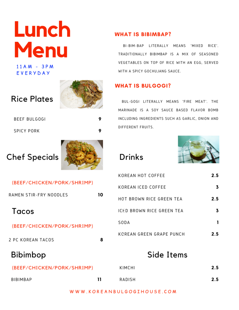 gogi 92 menu